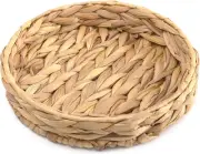 Round Wicker Baskets, 9.8X9.8X2 Inch Hand Woven Tray Storage Baskets Natural Wa