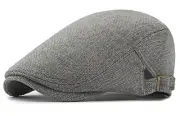 Mens Linen Flat Ivy Mesh Newsboy Caps Classic Driving Beret Hat for Women Dar...