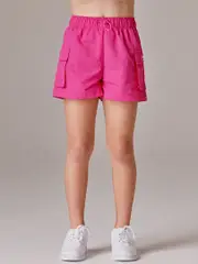 Girls Activewear & Running Shorts. Running Bare Kids Clothing - House Party Utility Cargo Shorts - Girls