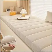 Benches Bench Cushion Seat Cushion Bench for Indoor Window Sills, Washable Removable Seat Cushion Bench, Bench Cushion Corner Bench Cushions, Teddy Velvet Bench Cushion(Milk Tea Color,140 * 30 * 6cm)