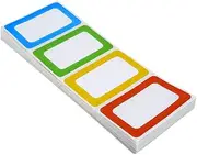 Plain Name Tag Stickers Colorful Border Name Tag Labels - 200 Stickers