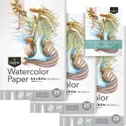 Watercolor Sketchpad Paper 5 x 8in | 3-Pack | 20 Sheets Each | Robust & Resil...