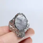 Muonionalusta meteorite RING ,size adjustable Ring dragon R850