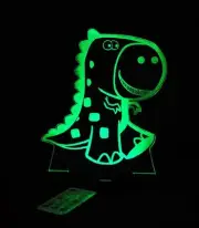T REX DINOSAUR Personalised Name 3D LED Night Light 7 Colour Changing Room Lamp