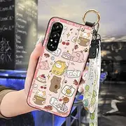 Phone Case Compatible with Sony Xperia1 VII, Durable Wrist Strap Ring Anti-Knock Lanyard Phone Holder Anti-dust Wristband Shockproof Kickstand