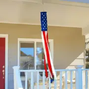 American USA Windsock 60 Inch Embroidered 210D Polyester, Patriotic
