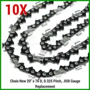10XChainsaw Chains 20" 76DL,0.325 Pitch,0.058 Gauge Baumr-AG/BBT/BAUS/RAIDEN/MTM