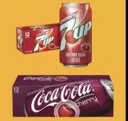 7-up Cherry & Coca Cola Cherry (Combo 24Pack Cans) 12oz