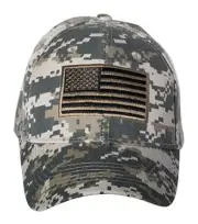 United States Flag Digital Camo Embroidered Baseball Cap One Size Army Green