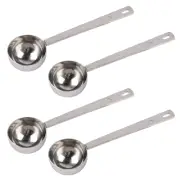 , 4 Pack 30 ml Silver Stainless Steel Coffee Measuring Scoops with Long Handl...