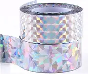 Bird Scare Tape, 2 Pack Bird Repellent Scare Ribbon Tape,Double Sided Holographic Flash Deterrent to Birds,Crows, Pigeons,Woodpecker, and More(4.8 cm x 80 m)