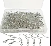 LOT of 240pc/120 pairs of 925 Sterling Silver Plated Copper Fish Hook Ear Wires