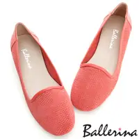 在飛比找蝦皮商城優惠-Ballerina-牛麂皮鏤空洞洞樂福豆豆鞋-紅【BD400
