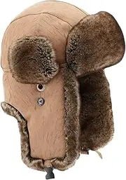 [CVMRBY] Winter Hats,Bomber Hat Unisex Windproof Russian Style Hat Winter Cap with Ear Flaps for Outdoor Snow Ski Thick Lined