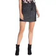 RACHEL ROY NEW Women's Snake-embossed-print Pull On Mini Skirt TEDO