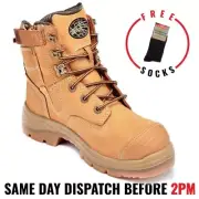 Oliver 55332z Men's Wheat Steel Toe Safety Zip Sided Work Boot