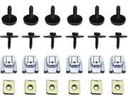 Auto-plaza 24x Engine UNDERTRAY Clips Screws Under Cover SPLASHGUARD COMPETIBLE with Mercedes E Class W211