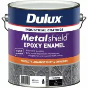 Dulux 4L Metalshield Epoxy Enamel Flat Paint Black