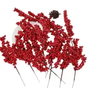NNEOBA 20PCS Artificial Red Berry Branches for Christmas Tree Decoration