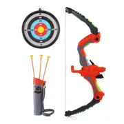 Light Up Laser Aiming Bow with 3 Suction Cup Arrows Kid Archery Toy Se