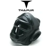 Thapur Sports Elite Caged Head Gear for Karate/Taekwondo/Kendo/Hapkido - Black