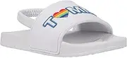 [Tommy Hilfiger] Kids Sunset Slide Water Shoe, White/Rainbow, 6 US Unisex Toddler