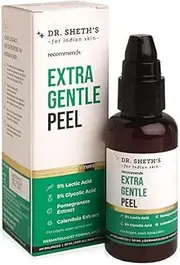 [Dr. Sheth's] Extra Gentle Peel With 10% AHA Glycolic & Lactic Acid For Even-Toned & Bright Skin | Chemical Peel, Peeling Solution for Face, Chemical Exfoliator | For Women & Men (50ml)