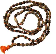 [Generic] Aashita Creations Tulsi Mala with Thread 108 Beads Handmade Mala Wood Necklace