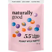 Naturally Good Peanut Mylk Partyz 55% less sugar 135g (Pack of 6)