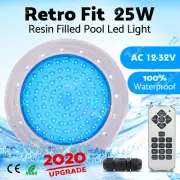 【AU STOCK】 25W Retro Fit Swimming Pool LED Light Remote Control Resin Filled RGB