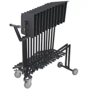Hercules Pull Trolley Cart Musical Instrument Holder/Storage for Music Stands BK