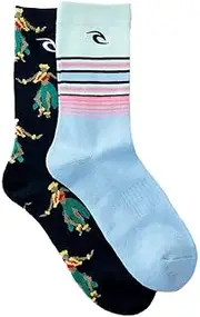 [Rip Curl] Lip Curl 002MSO / ART CREW SOCK Men's Crew Socks (Set of 2, Arch Support)