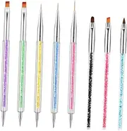 PLAFOPE Nail Art Brush Set Professional Dotting Tools Portable Nail Art Supplies