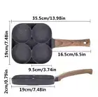 4 Cup Fried Egg Pancake Burger Frying Pan Non-Stick Breakfast Egg Maker Cookware