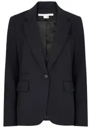 Veronica Beard Classic Dickey Stretch-wool Blazer - Navy - 8 8