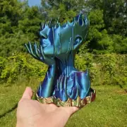 3D Printed Psychedelic Planter with Drip Tray
