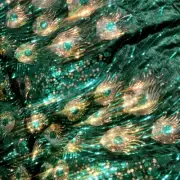 DIY Sequins Fabric Peacock Feather Pattern Glitter for Evening Dress Sewing Soft