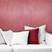 Embossed Plain Modern Burgundy Stria Lines Metallic Textured Wallpaper