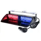 16 LED Red / Blue 12V Car Strobe Flash Light Dash Urgency Flashing Lamp
