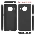 NOKIA 諾基亞 X10 X20 手機殼黑色啞光軟 TPU 全保護套適用於諾基亞 X10 X20