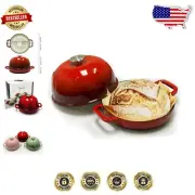 6-Inch Dome Lid Cast Iron Bread Cloche - Ideal for Sourdough & Artisan Loaves