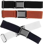 [BESPORTBLE] 4pcs Elastic Waist Belts for Boys Stretchy Belts for Jeans Dresses School Uniforms Comfortable Fit
