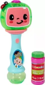 Cocomelon Light and Sound Musical Bubble Wand Includes Bubble Solution NIP