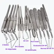 1 Piece Dental Scalpel Handle Blade Handles Surgical Instrument Stainless Steel