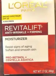 L'Oréal Paris Revitalift Anti-Wrinkle + Firming Day Cream SPF 25 1.7 oz 07/2026