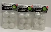 Celebrate! Novelty Glow-In-The-Dark Ping Ping Balls Lot: 3 Pkgs/18 Balls