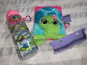 Claire’s Turtle Plush Diary Lock Key Clip Water Bottle Vsco Girl Jewelry Easter