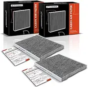 A-premium 2-PC Cabin Air Filter with Activated Carbon Compatible with Jeep Gladiator 2020-2022, Wrangler 2018-2023 - 2.0L 3.6L 6.4L - Replace# 68301863AA