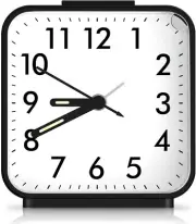 Analog Alarm Clock, Silent Non Ticking Small Clock, Travel Alarm Clock with S...