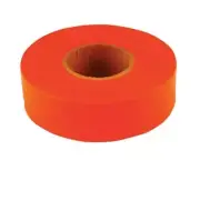 New CH Hanson 150ft Fluorescent Orange PVC Flagging Tape 1-3/16" Wide #17000